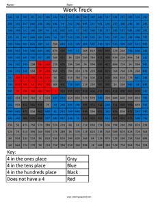 Place Value Worksheets Work Truck