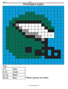 Philadelphia Eagles- Advanced Addition NFL Football Coloring pages