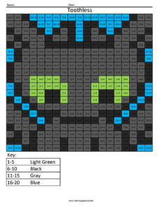 Toothless Dragon- Practice Addition How to Train Your Dragon Coloring