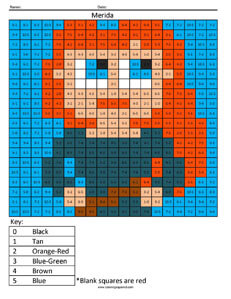 Brave Merida Practice Subtraction - Disney Princess Math Coloring Worksheet