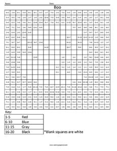 Boo- Practice Addition - Coloring Squared