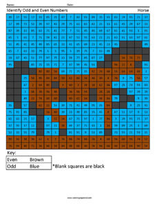 Odd and Even Numbers- Horse 2nd Grade Math Concepts