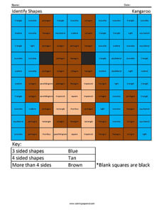 Identifying Shapes- Kangaroo 2nd Grade Math Concepts