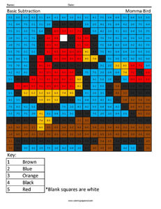 Practice Subtraction- Momma Bird 2nd Grade Math Facts