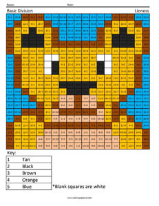 Practice Division- Lioness 3rd Math Facts