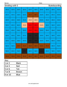 Learning Division- Skateboard Kid 3rd Grade Math Facts