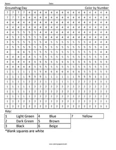 Groundhog Day- Holiday Coloring worksheet