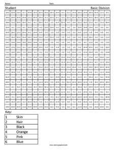 Back to School Student- Holiday Division worksheet