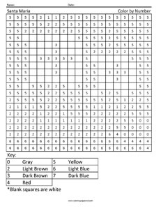 Columbus Day- Holiday Coloring worksheet