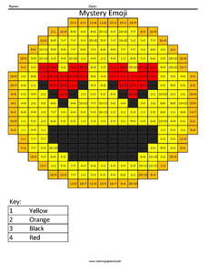 Love Emoji- Division Coloring coloring activity