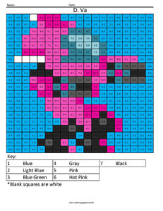 Overwatch- D. Va Subtraction coloring activity