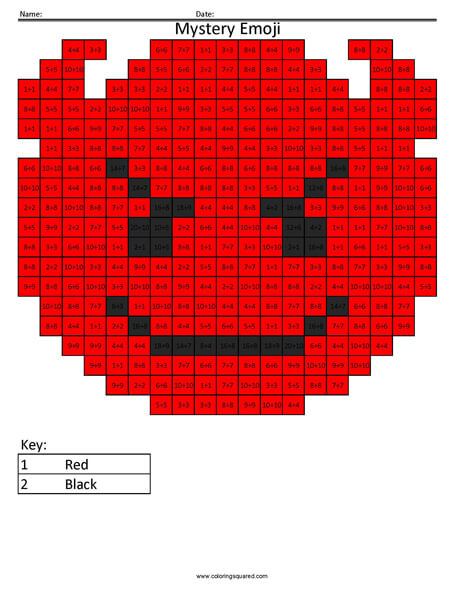 Devil Emoji- Division Coloring coloring activity