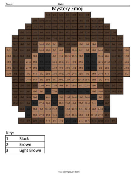 Speak NO Evil Emoji- Division Coloring coloring activity
