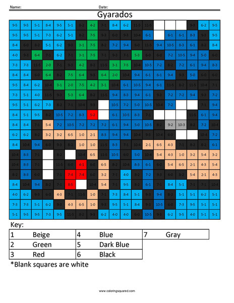 Gyarados- Practice Subtraction Nintendo Pokemon