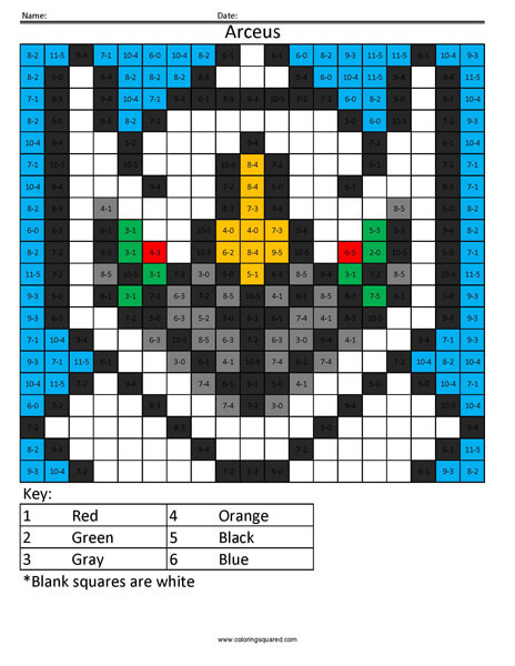 Arceus- Practice Subtraction Nintendo Pokemon