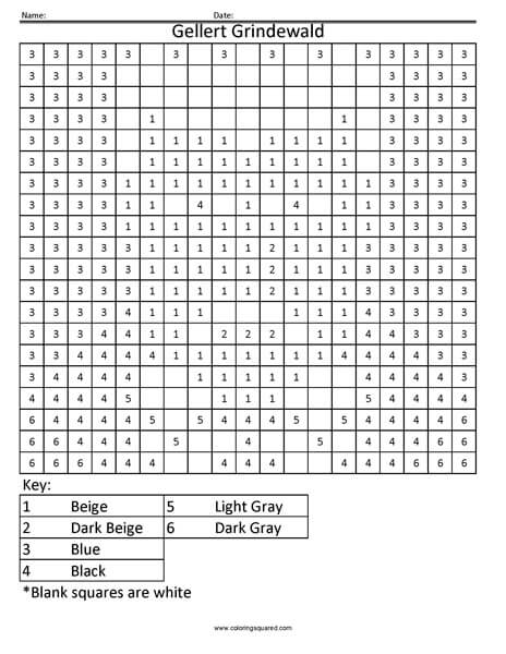 Gellert Grindewald Coloring worksheet