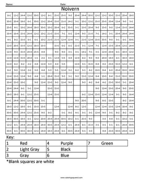 Noivern Division worksheet