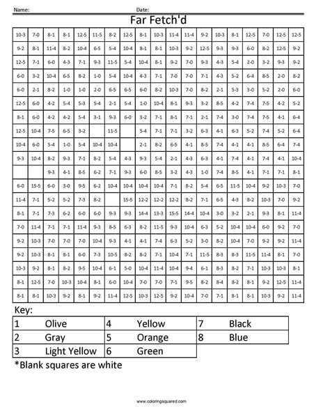 Far Fetch’d Subtraction worksheet