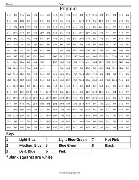 Popplio Division worksheet