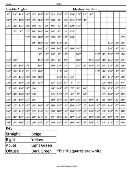 Tinkerbell- Angles worksheet