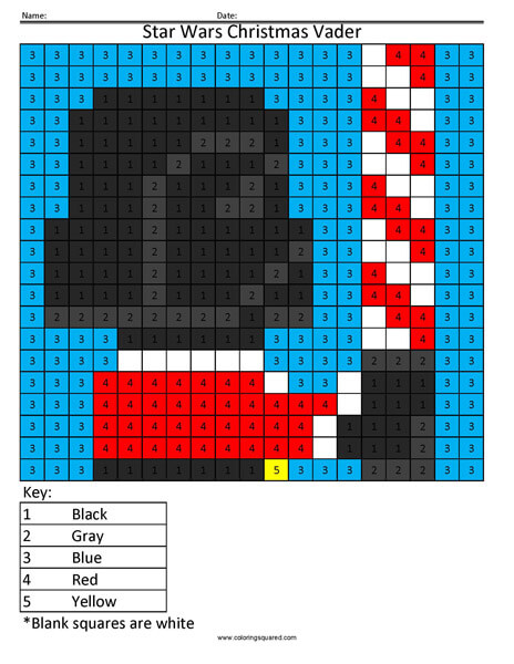 Christmas Vader Coloring