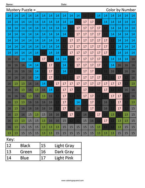 Octopus Coloring Page answer key