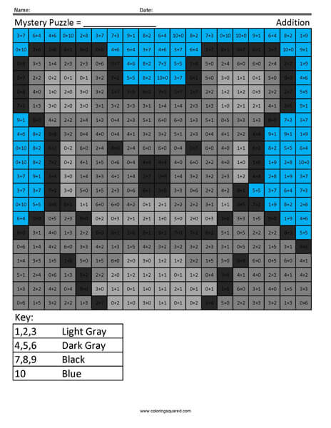 Koala Bear Addition Coloring Page