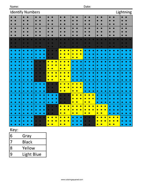 Lightning Basic Counting Worksheets Free Coloring Page