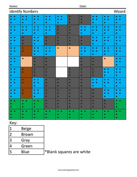 Wizard Basic Counting Worksheets Free Coloring Page