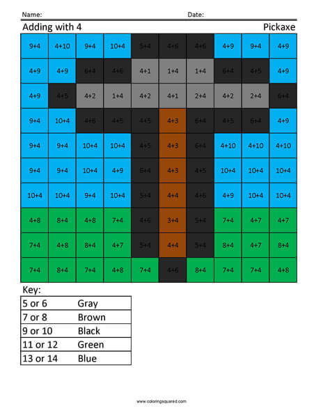 Pickaxe- Adding with 4