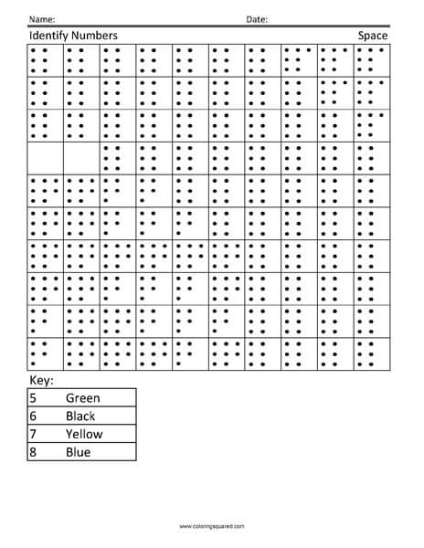 Space Counting Coloring Page