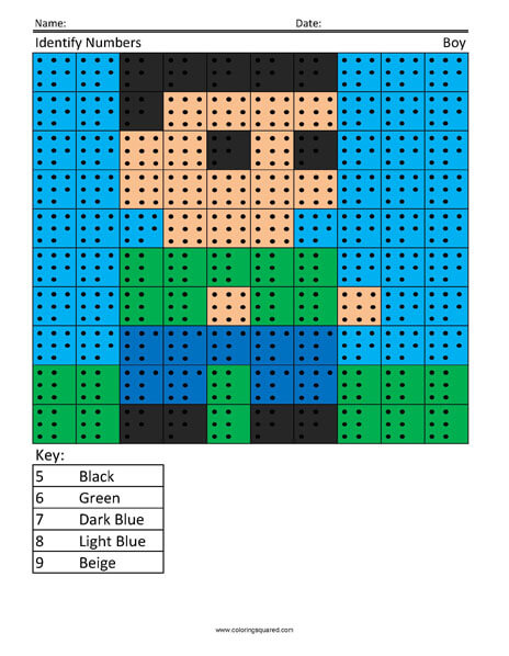 Boy Basic Counting Worksheets Free Coloring Page