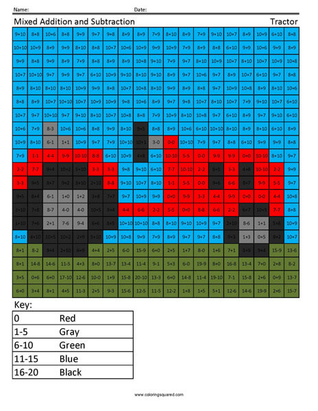 Tractor Mixed Math 2nd Grade Math Facts