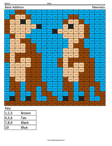 Practice Addition- Meerkats 2nd Grade Math Facts