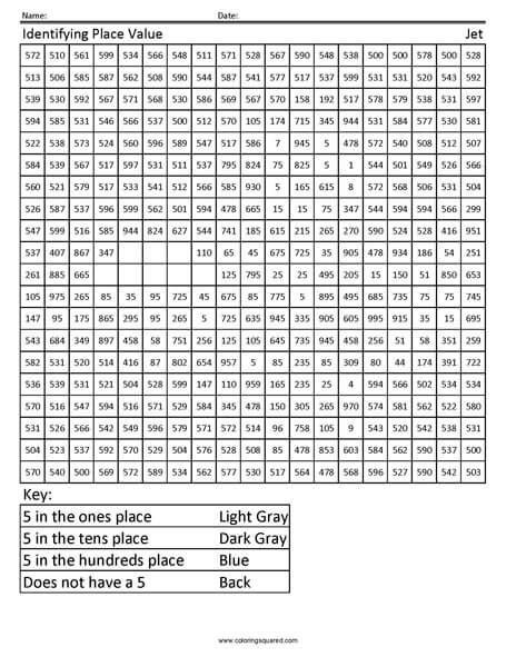 Jet Place Value Worksheet worksheet