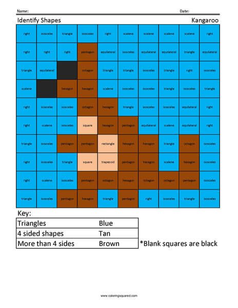 Identifying Shapes- Kangaroo 2nd Grade Math Concepts