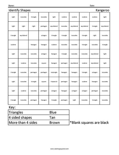 Kangaroo Geometry 2nd Grade worksheet