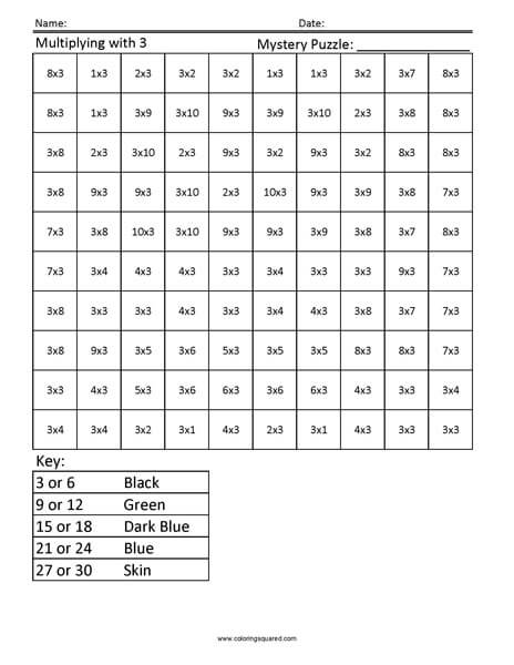 Learning Multiplication- Boy 2nd Grade Math Facts