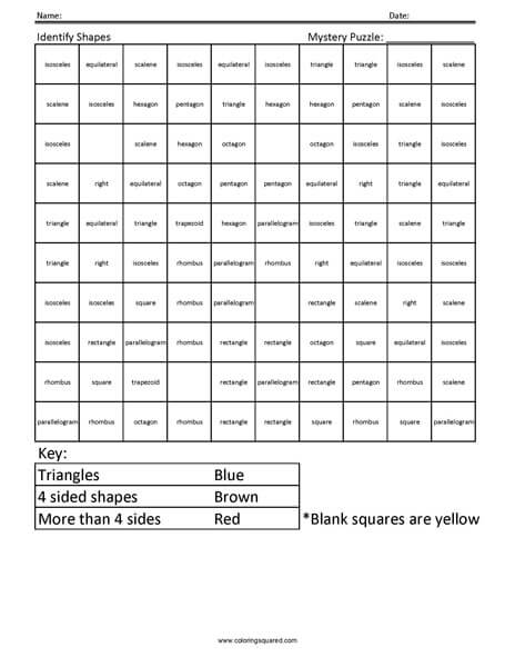 Identifying Shapes- Volcano 2nd Grade Math Concepts