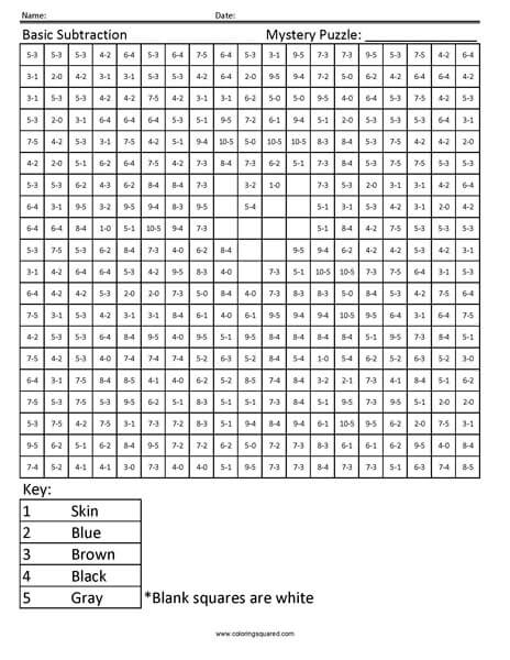 Practice Subtraction- Purple Wizard 2nd Grade Math Facts