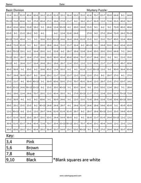 Practice Division- Pig 3rd Grade Math Facts
