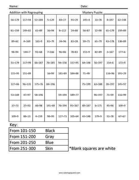 Regrouping with Addition- Cowboy 3rd Grade Math Computations