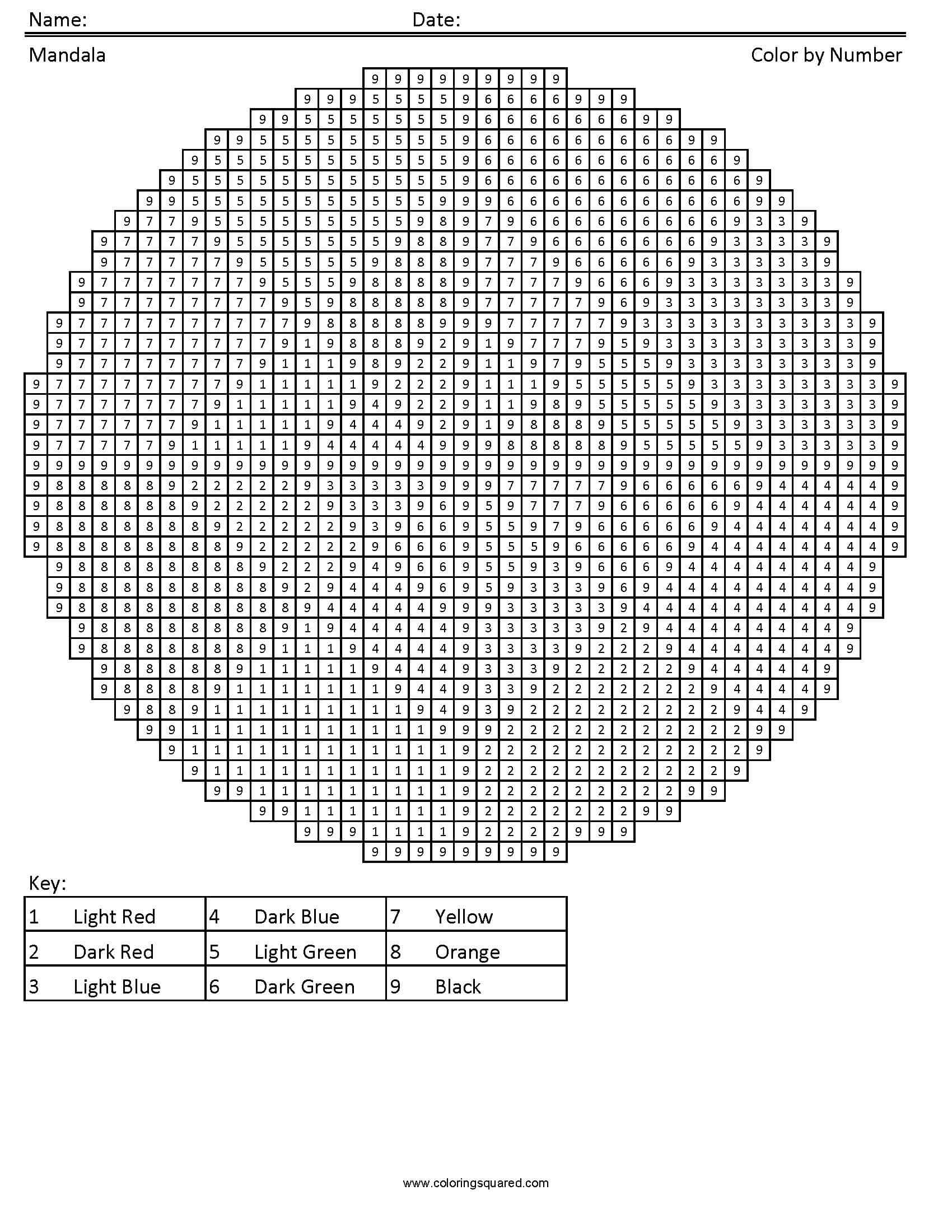 Mandala Coloring Page 19 worksheet