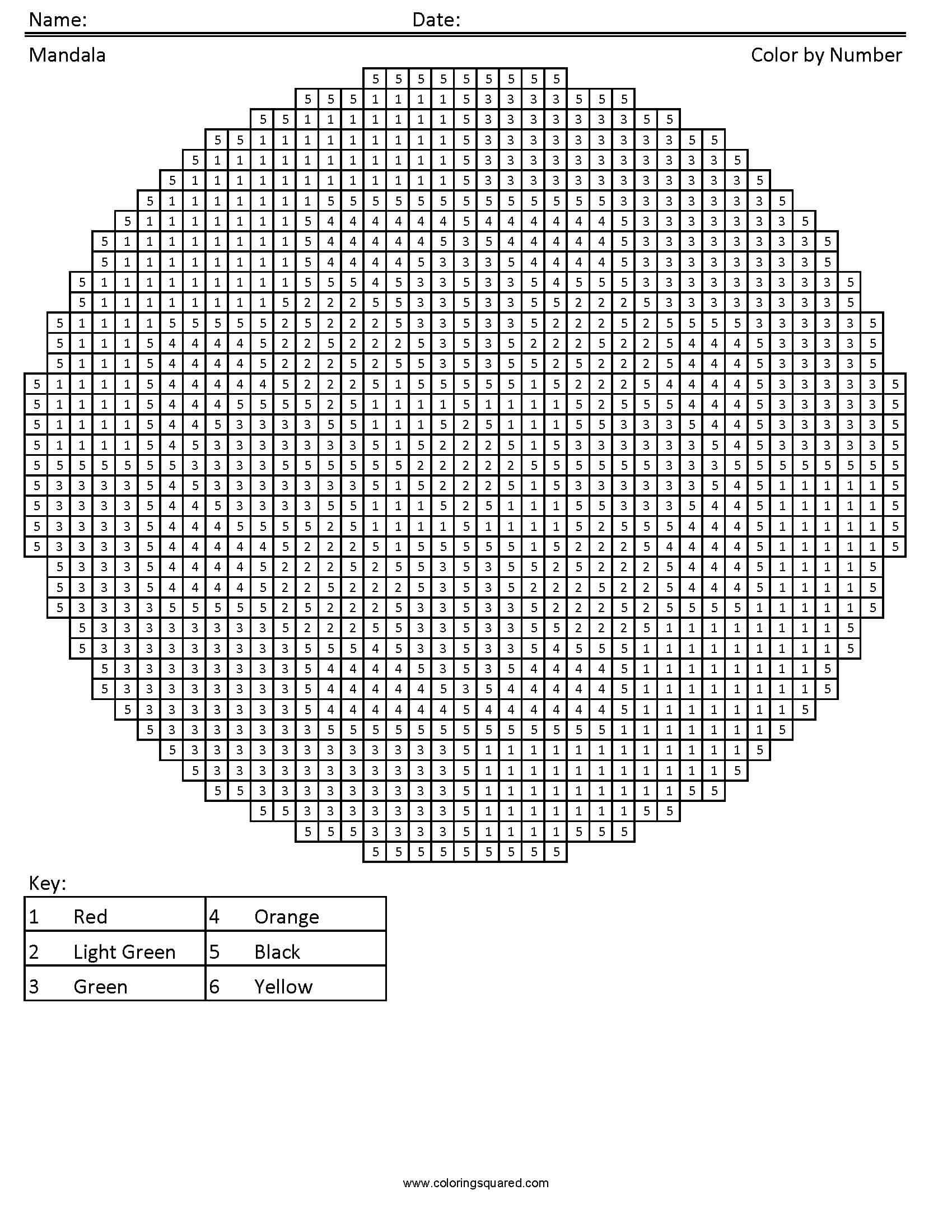 Mandala Coloring Page 20 worksheet