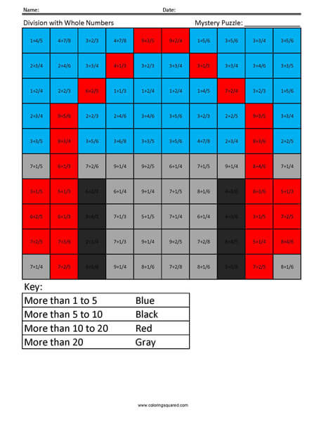 Division with Whole Numbers- Headphones 5 Grade Math Computations