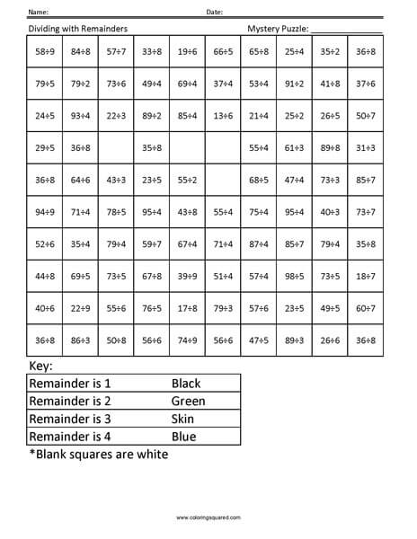Division with remainders Bike Helmet 4th Grade Math Computations