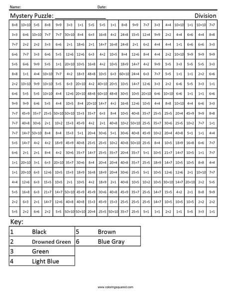 Minecraft Division Drowned Coloring worksheet
