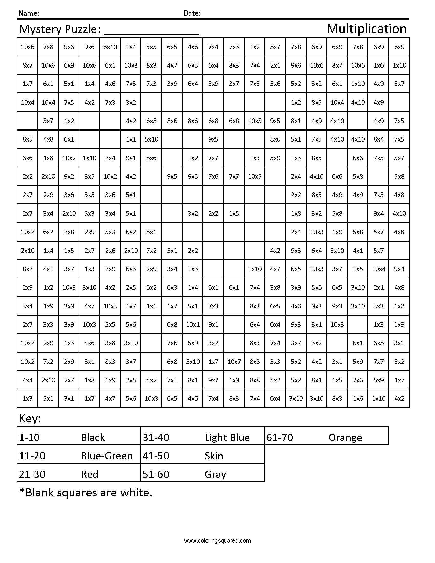 Santa Claus Multiplication Coloring worksheet