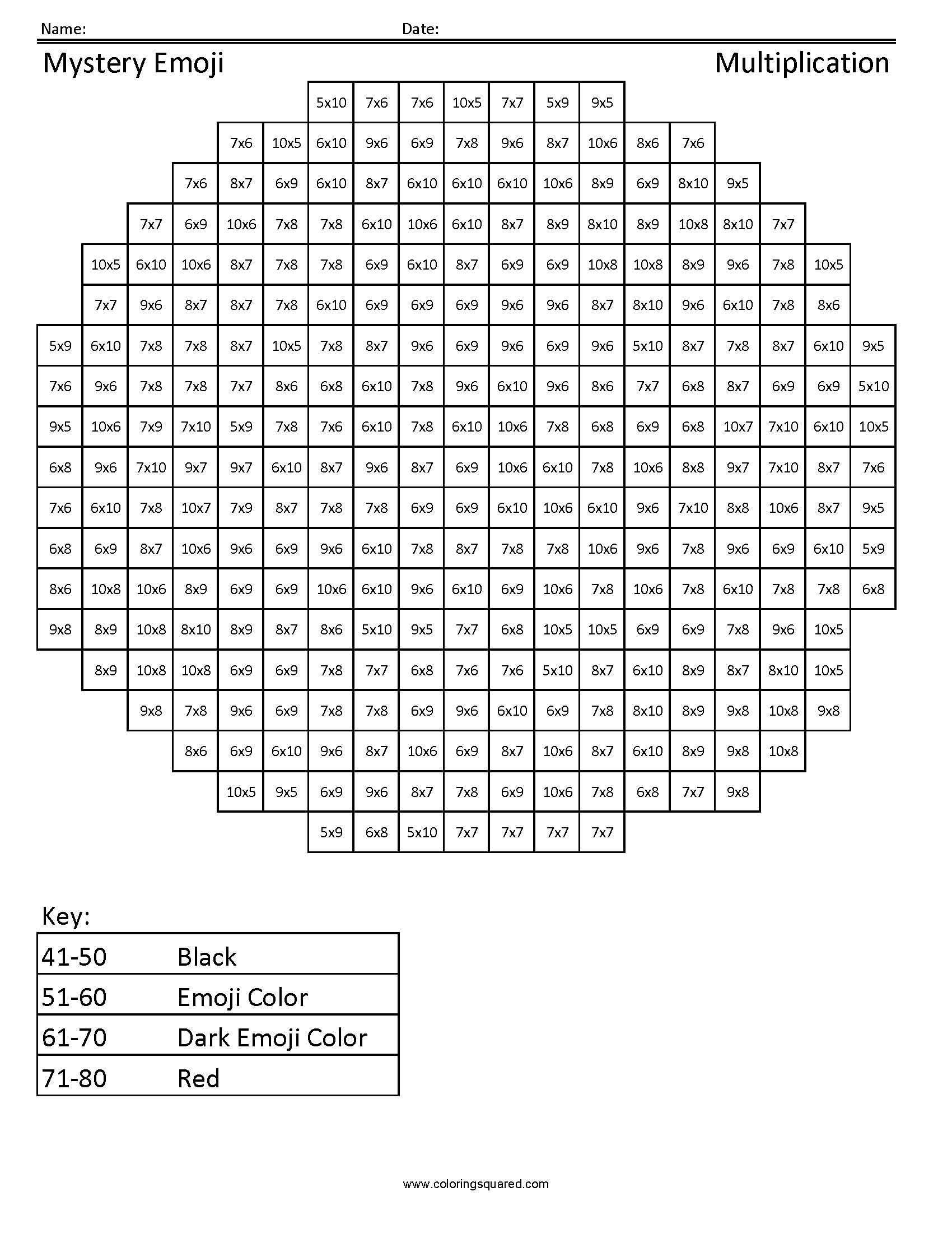 Love Emoji Addition Coloring worksheet