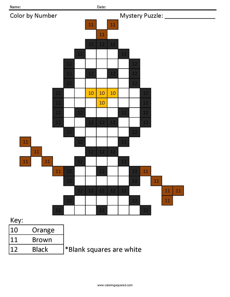 Olaf Frozen Mystery Coloring Pixel Art Puzzle